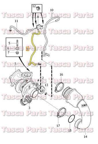 Brand new oem compressor exhaust hose 2008-2014 volvo s60 s80 v70 xc60 xc70