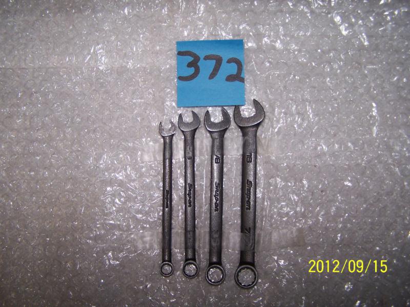 Snapon 4pc black short wrenchs 1/4-5/16-3/8-7/16  #372