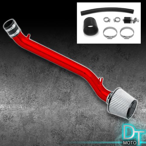 Stainless washable filter + cold air intake 92-95 civic 93-97 del sol sohc red