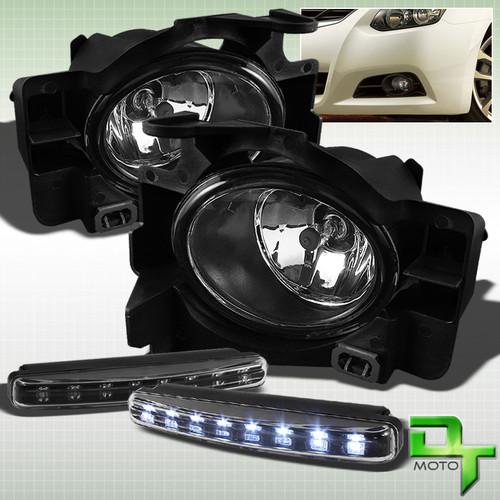 08-12 altima 2 door fog lights+switch+bulbs+harness set pair+led bumper lamp