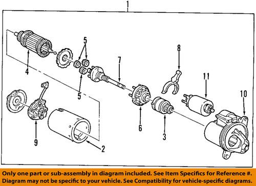 Ford oem f7uz-11002-aarm starter/starter motor