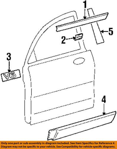 Hyundai oem 8638026001 front door-black out tape