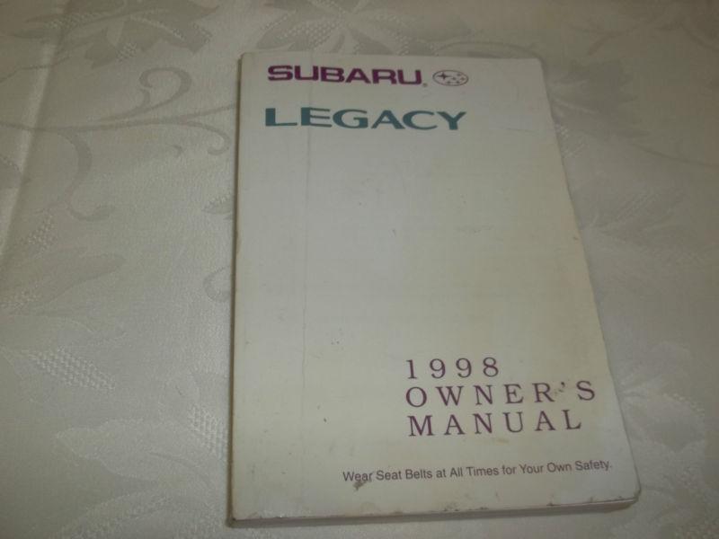 1998 subaru legacy owner's manual. free s/h / oem