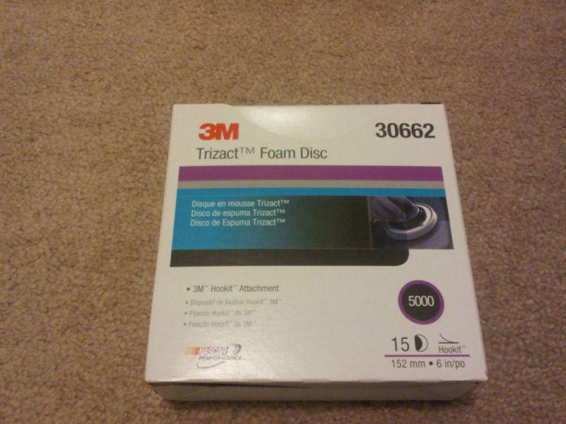3m 30662 5000 grit hookit trizact foam disk w/ free interface pad!!! 05777
