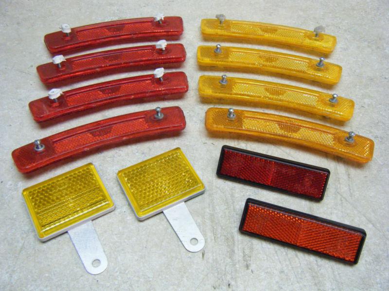 Genuine bmw motorcycle miscellaneous reflector lot - red & amber 