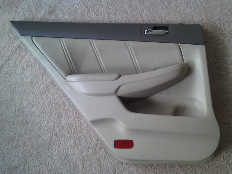 03-07 honda accord sedan 4dr rear left driver side door panel color: tan leather