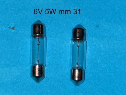 Two bulbs 6 volt 5w 