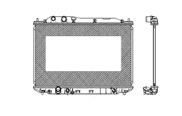 Replacement radiator 2006-2009 honda civic hybrid auto / man 1.3l l4 19010rrh901