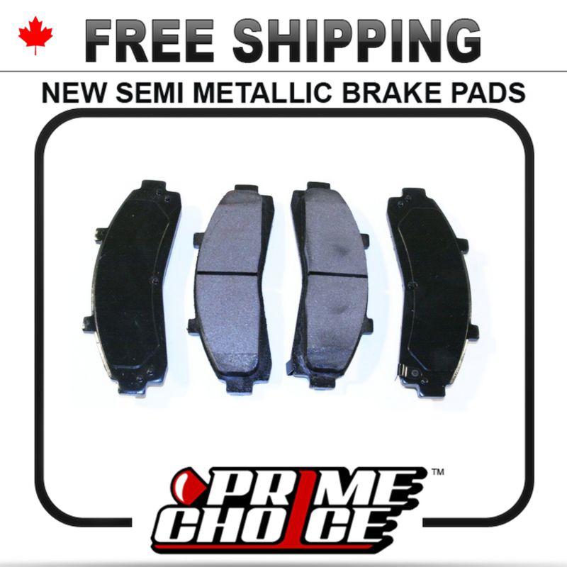 New premium complete set of front metallic disc brake pads with shims