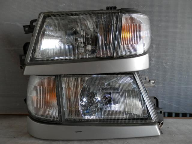 Jdm subaru forester sf5 headlight set with corner light and silver panel oem