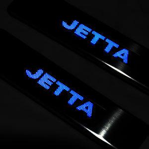 2012 2013 volkswagen jetta stainless steel illuminate led door sill scuff plate