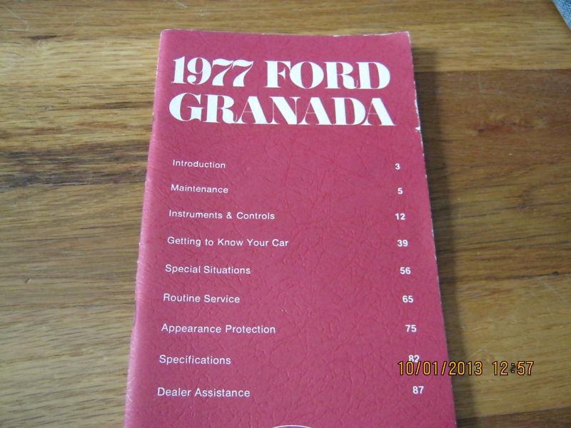 1976 ford granada---owner's manual