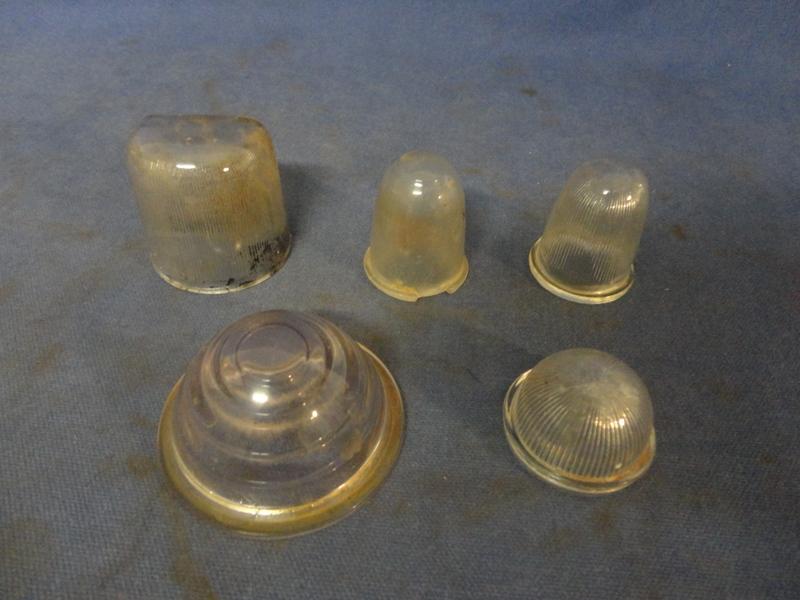 Vintage clear tail light lenses (set of 5)