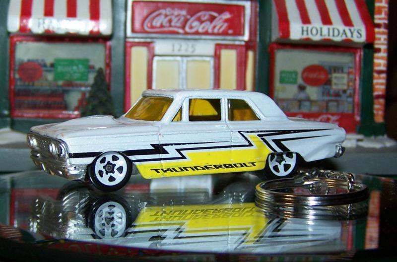 Nos - ford thunderbolt custom key chain - pearl white