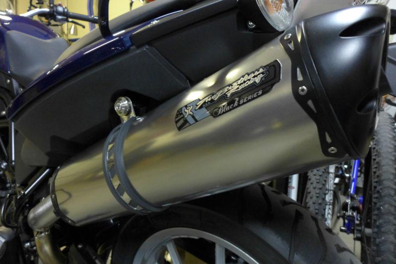 Two brothers racing black series titanium slip on exhaust bmw f 800 gs f 650 gs 