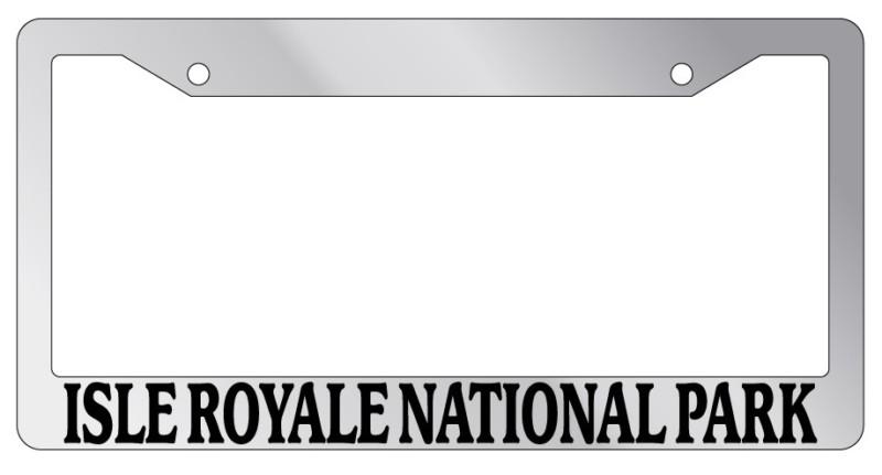 Chrome license plate frame isle royale national park auto accessory novelty