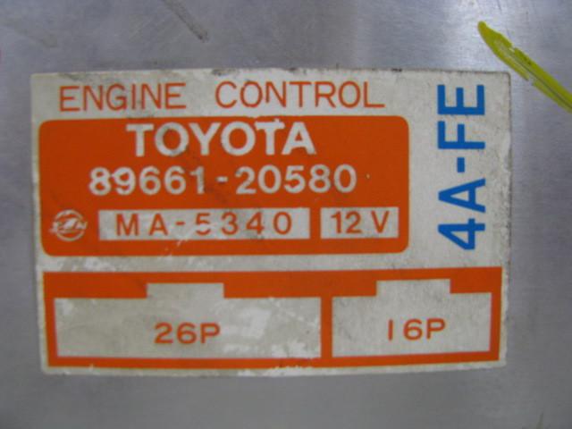 Ecu ecm computer toyota celica 1990 90 4afe 89661-20580 341075