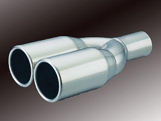 Dual rolled exhaust muffler tip 2.25" inlet