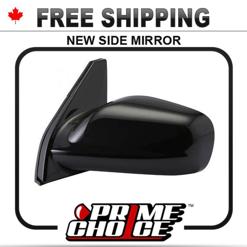 New manual gloss black driver side view mirror toyota matrix 2003-2008 left door