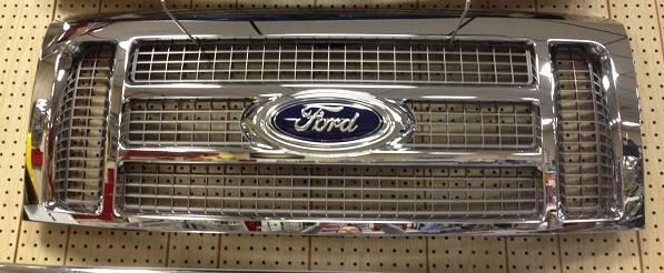 09-12 ford f-150 lariat truck oem chrome grill w/emblem!