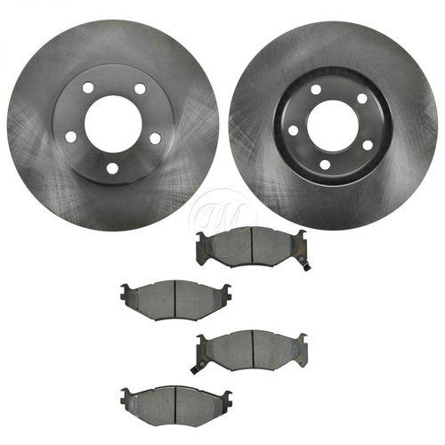 Grand caravan front disc brake pad & rotor kit set