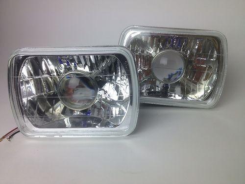 Mazda premium crystal lens h6054 7x6 projector headlight housing conversion lamp