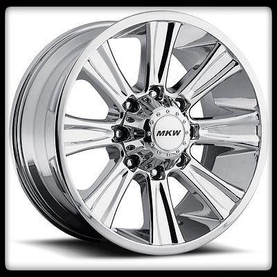 18" mkw offroad m87 chrome rims & toyo lt275-70-18 open country at wheels tires