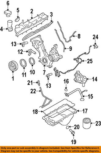 Ford oem 7l1z6c535aa valve & timing covers-inlet pipe seal