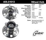 Centric parts 406.51013 rear hub assembly