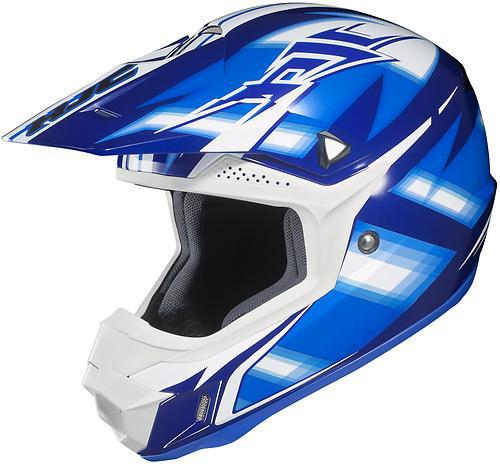 New hjc cl-x6 spectrum offroad/motocross adult helmet, mc-2/blue/white, xl