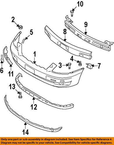 Hyundai oem 865304d000 front bumper-impact bar