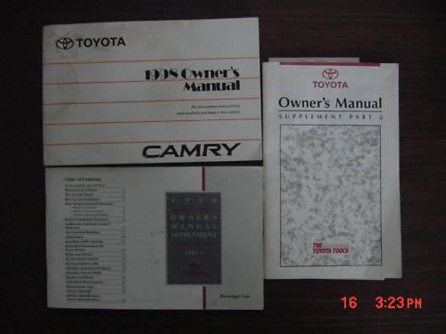 1998 toyota camry owner's manual