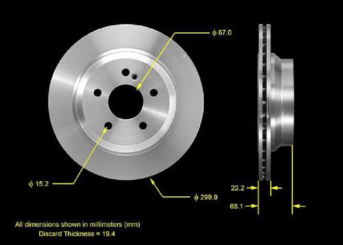 Bendix prt5543 rear brake rotor/disc-disc brake rotor