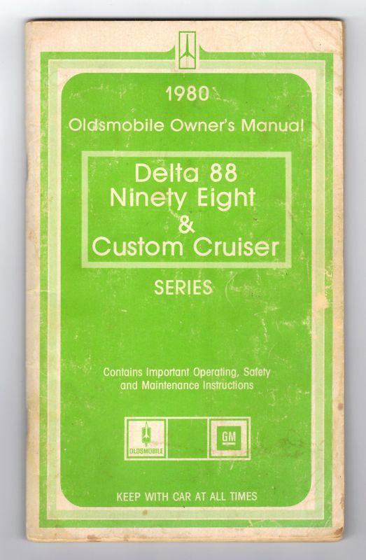 1908 oldsmobile owner's manual delta 88. ninety eight & custom cruiser  