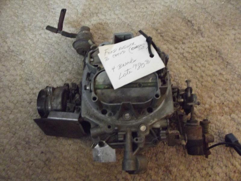 Motorcraft d8ve 4 barrel carburetor bbl bbf sbf spread bore