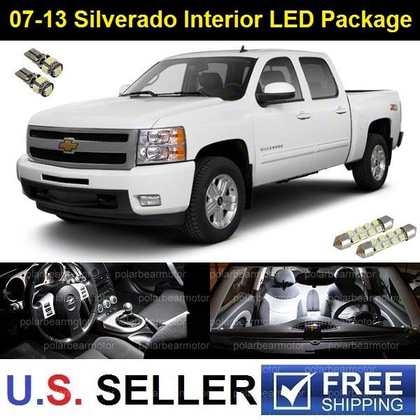 White 10x led smd full light package deal for 2007-2013 chevrolet silverado 1500