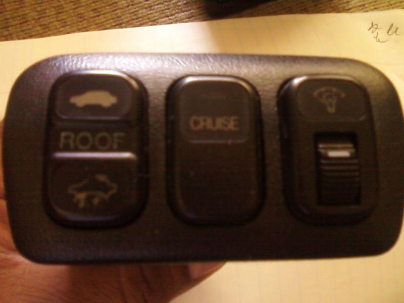   92-96 honda prelude roof, cruise,  dash dimmer switch with bezel 