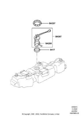 1l2z9a299cb ford sender assy - fuel tank