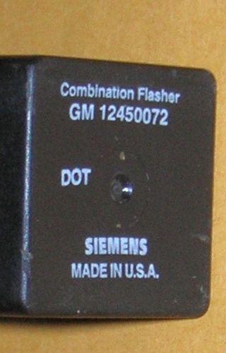 Siemens gm - relay - combination flasher - gm 12450072 dot - made in usa - black