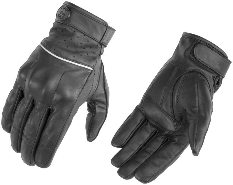 River road firestone leather motorcycle gloves black men's size x-large