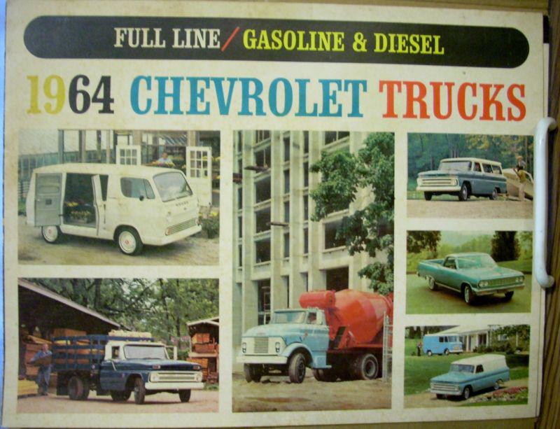 1964 64 chevy chevrolet truck full line gas diesel dealership sales brochure