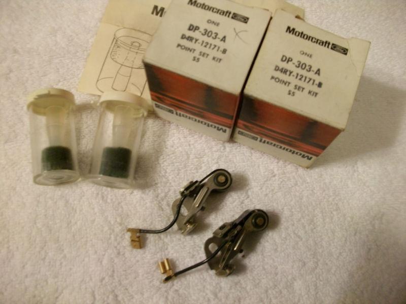 1974 74 ford motorcraft ignition contact points dp303a   d4ry-12171-b   two sets