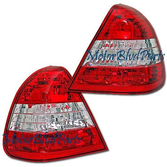 95-00 mb w202 c-class tail lights rear brake lamps pair