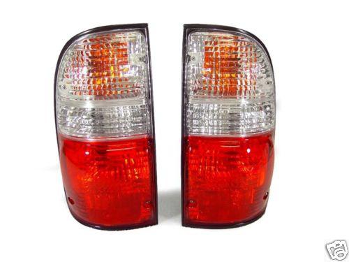 01 02 03 04 toyota tacoma red / clear tail light w/bulb