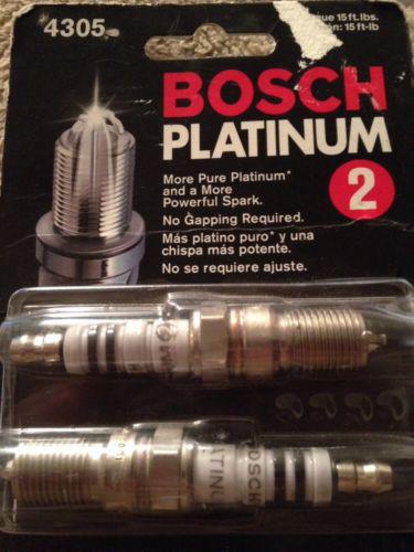 New bosch platinum +2 spark plugs # hgr8ddp # 4305 pack of 2 