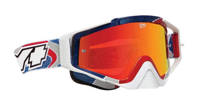 New spy omen mx/atv jeremy mcgrath goggles smoke w red spectra