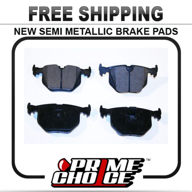 New premium complete set of rear metallic disc brake pads with shims