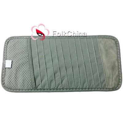 12 disc cd dvd holder sleeve wallet for car sun visor keep tidy-gray cdv-12-b