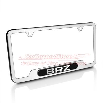 Subaru brz polished stainless steel license plate frame, official, + free gift