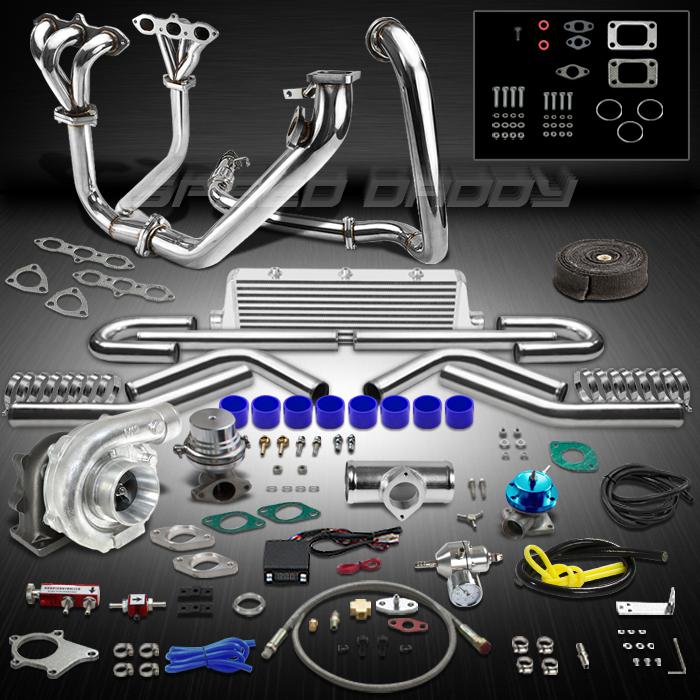 T04e 13pc turbo kit+manifold+downpipe+intercooler 98-02 honda accord v6 3l j30a1